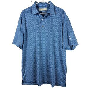Donald Ross Portland Golf Course PGC Polo Shirt Mens Large Blue Breathable